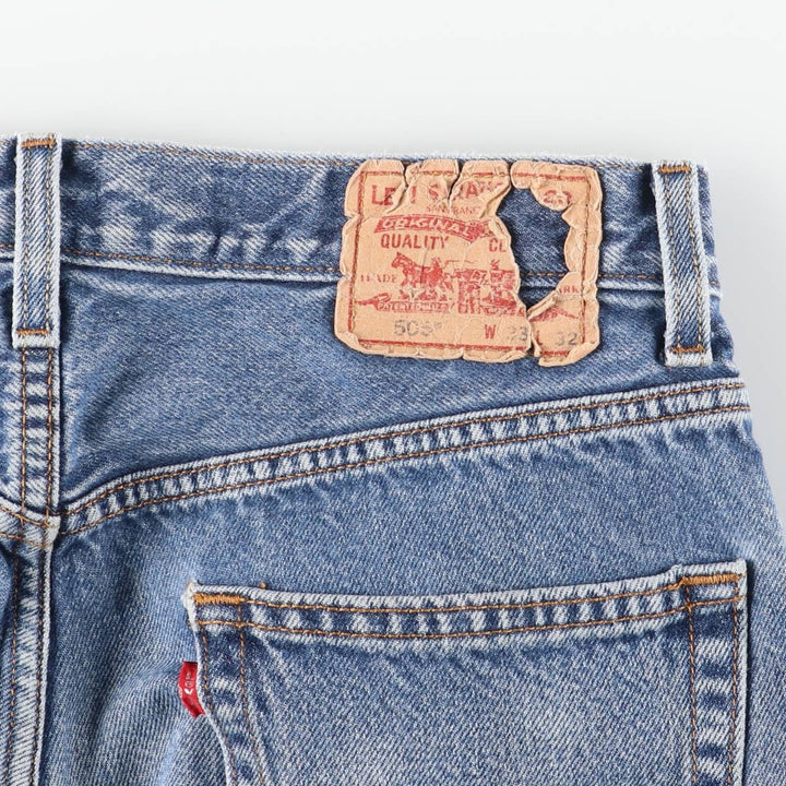 Levi's 505 Regular Fit Tapered Denim Pants, Men's Size W33 (approx.), Vintage cotton blue type Vintage Second Hand