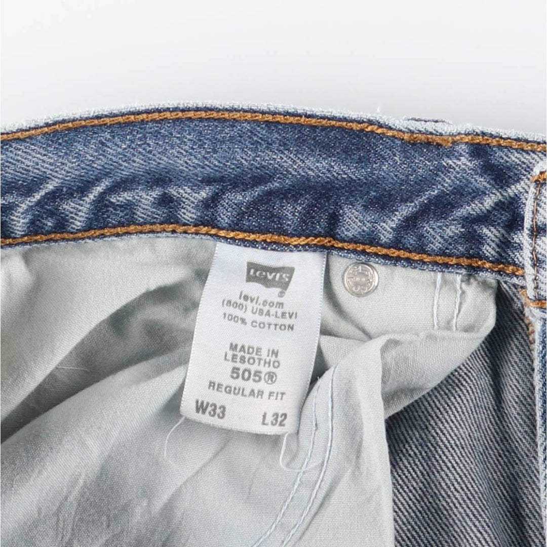 Levi's 505 Regular Fit Tapered Denim Pants, Men's Size W33 (approx.), Vintage cotton blue type Vintage Second Hand