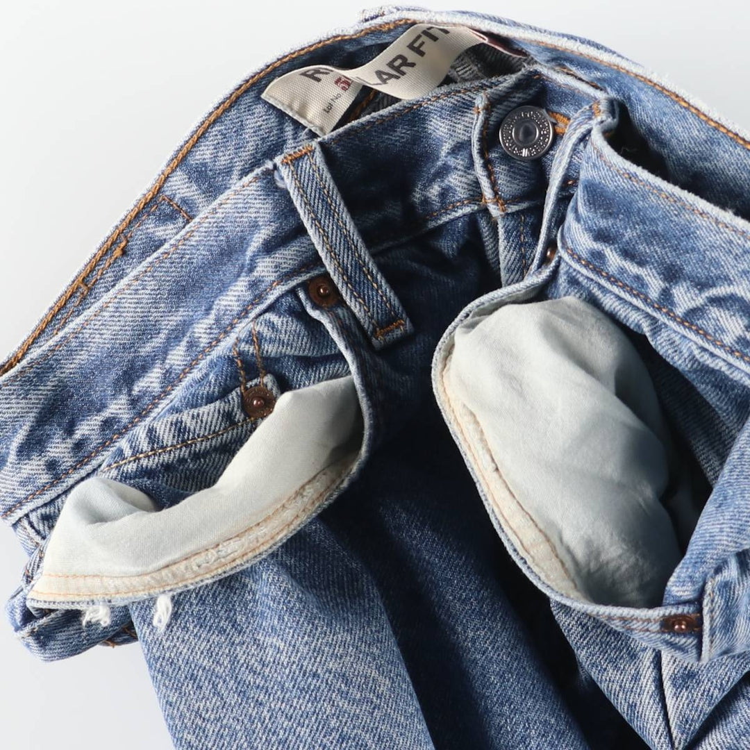 Levi's 505 Regular Fit Tapered Denim Pants, Men's Size W33 (approx.), Vintage cotton blue type Vintage Second Hand