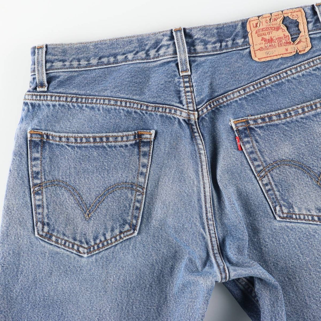 Levi's 505 Regular Fit Tapered Denim Pants, Men's Size W33 (approx.), Vintage cotton blue type Vintage Second Hand