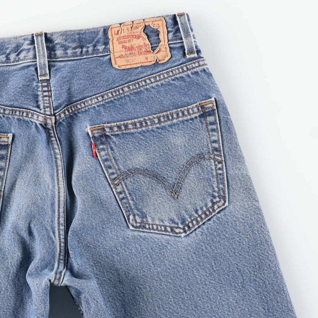 Levi's 505 Regular Fit Tapered Denim Pants, Men's Size W33 (approx.), Vintage cotton blue type Vintage Second Hand