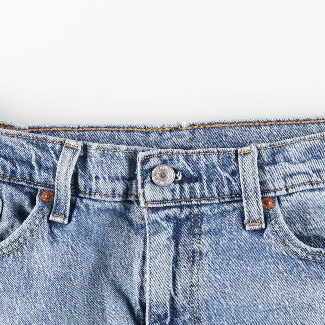 Levi's 505 tapered denim pants for men, size w36 cotton Blue type light blue Vintage Second Hand