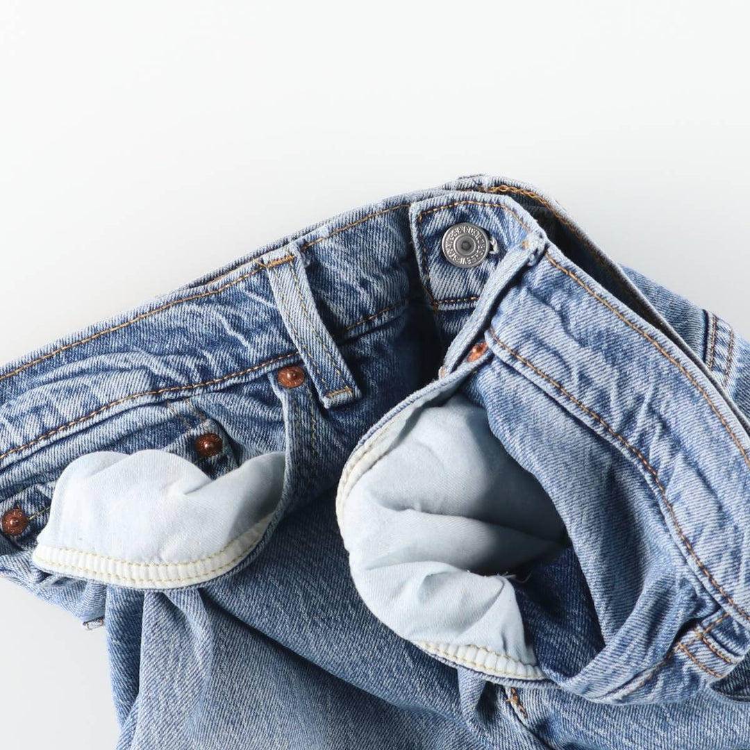 Levi's 505 tapered denim pants for men, size w36 cotton Blue type light blue Vintage Second Hand
