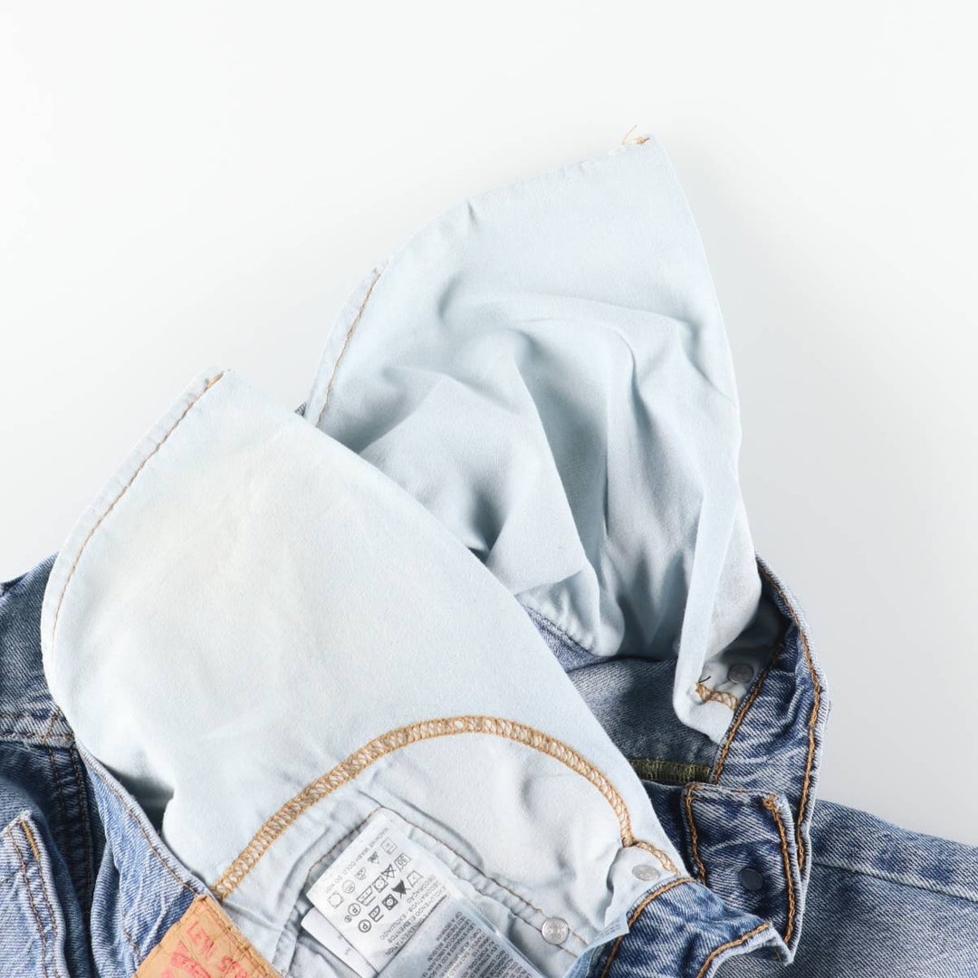 Levi's 505 tapered denim pants for men, size w36 cotton Blue type light blue Vintage Second Hand