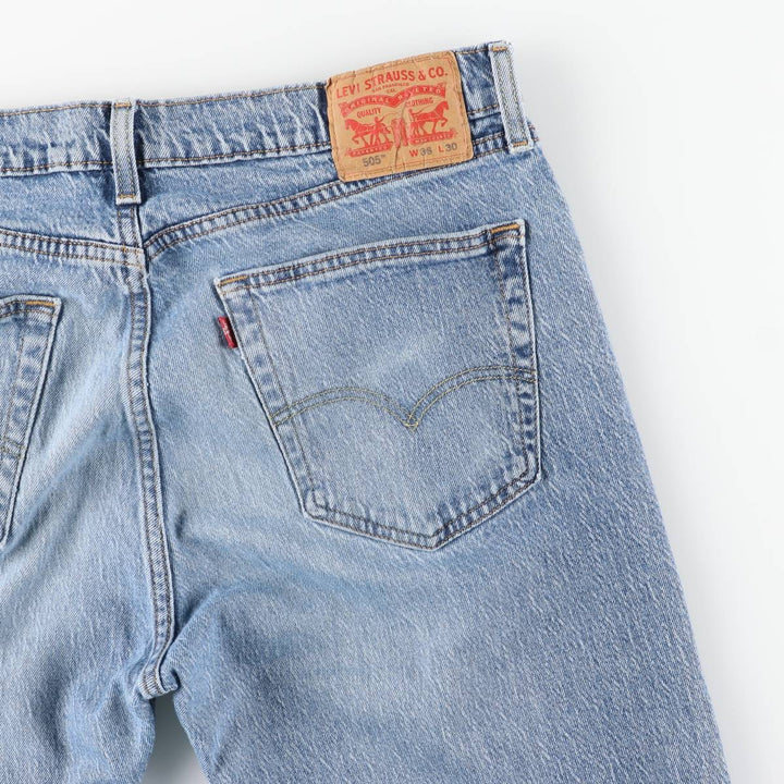 Levi's 505 tapered denim pants for men, size w36 cotton Blue type light blue Vintage Second Hand