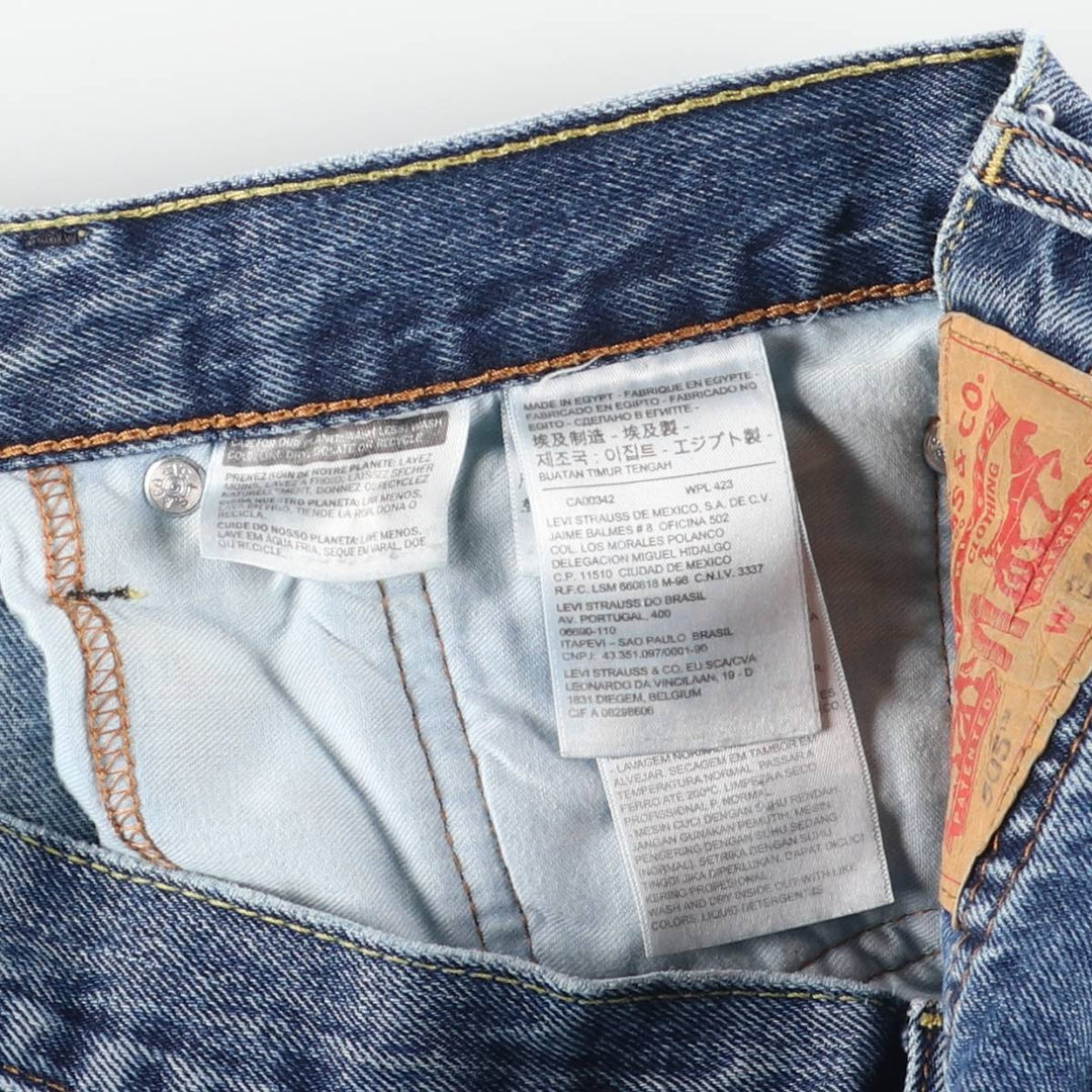Levi's 505 Tapered Denim Pants, Men's Size 34, Zipper Fly cotton blue type Vintage Second Hand