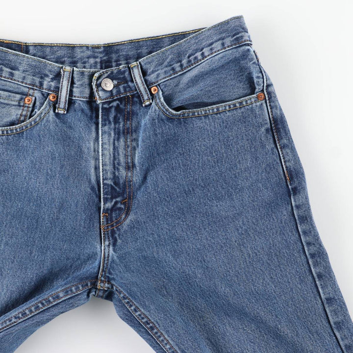 Levi's 505 Tapered Denim Pants, Men's Size 34, Zipper Fly cotton blue type Vintage Second Hand