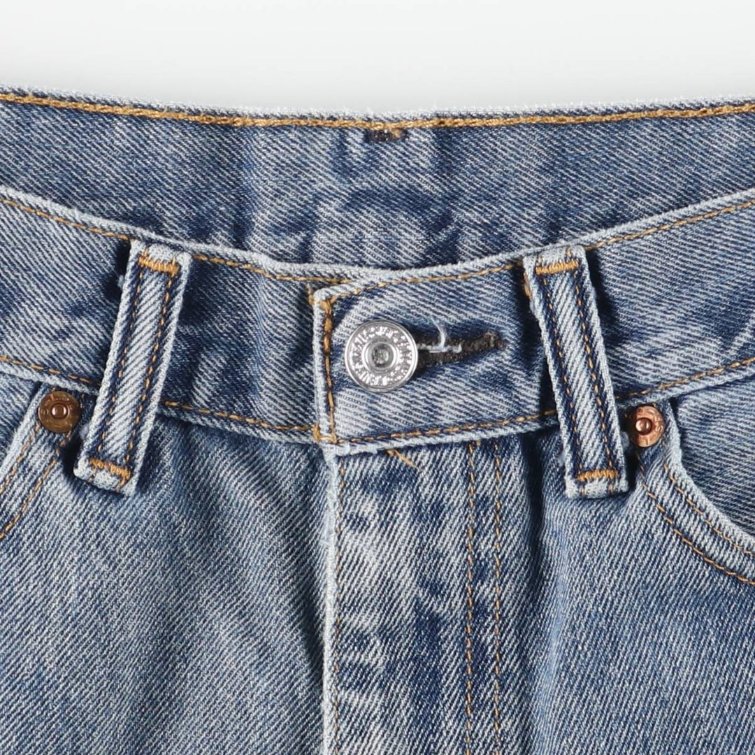 Levi's 505 tapered denim pants for men, size W34 cotton blue type Vintage Second Hand