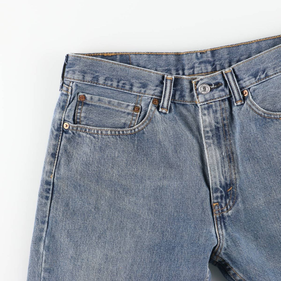 Levi's 505 tapered denim pants for men, size W34 cotton blue type Vintage Second Hand