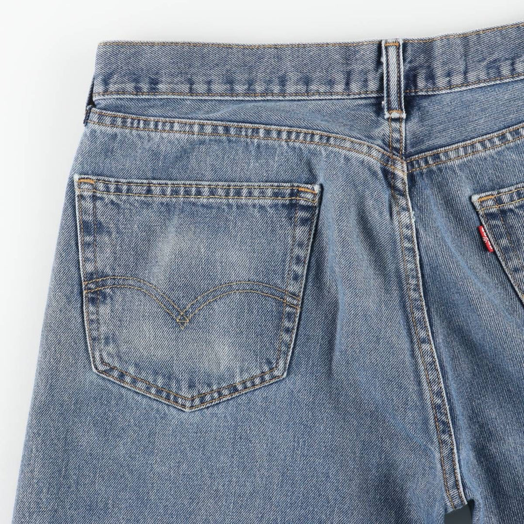 Levi's 505 tapered denim pants for men, size W34 cotton blue type Vintage Second Hand