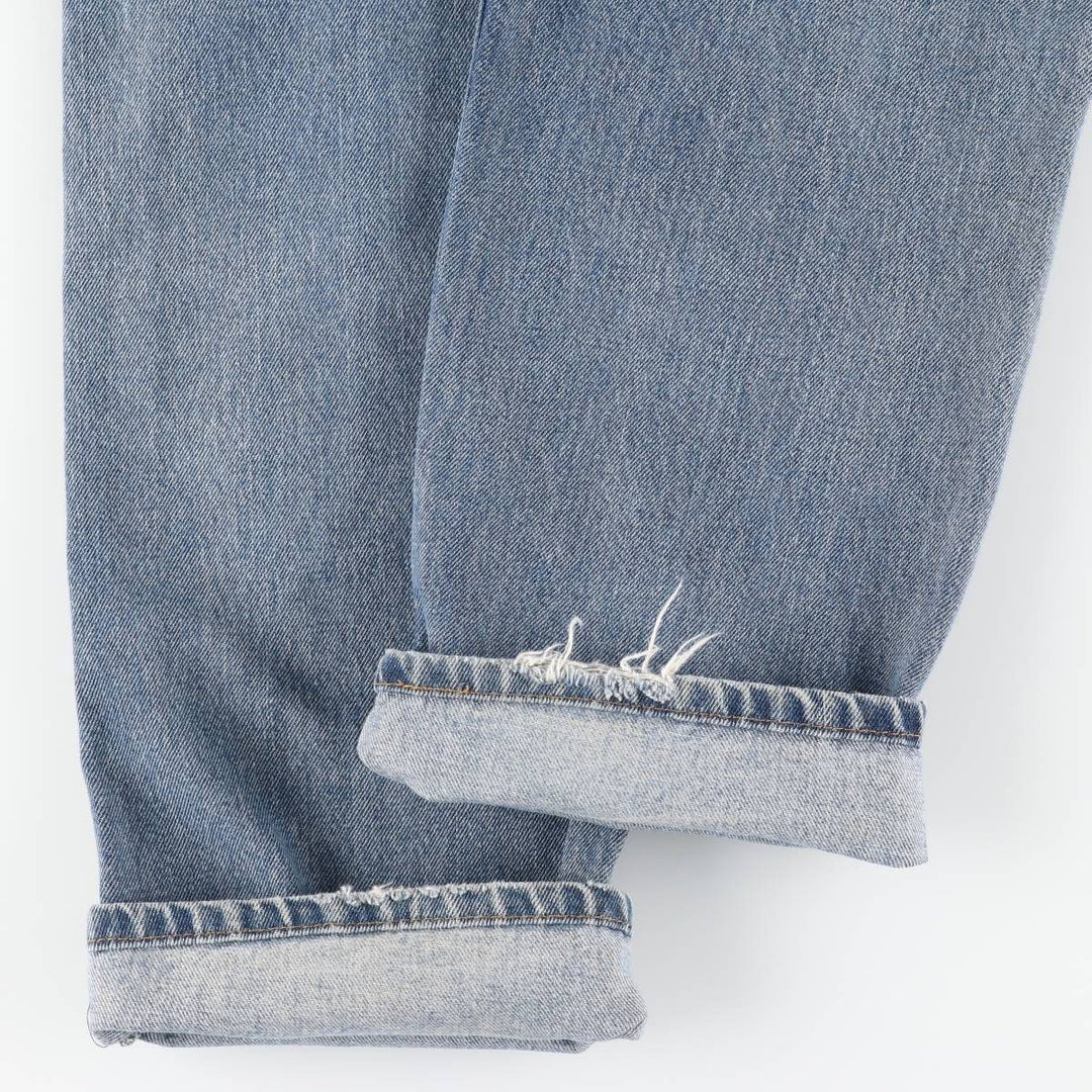 Levi's 505 tapered denim pants for men, size W34 cotton blue type Vintage Second Hand