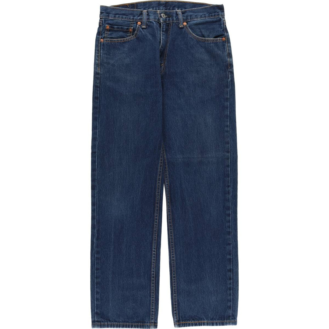 Levi's 505 tapered denim pants for men, size W34 cotton blue type Vintage Second Hand