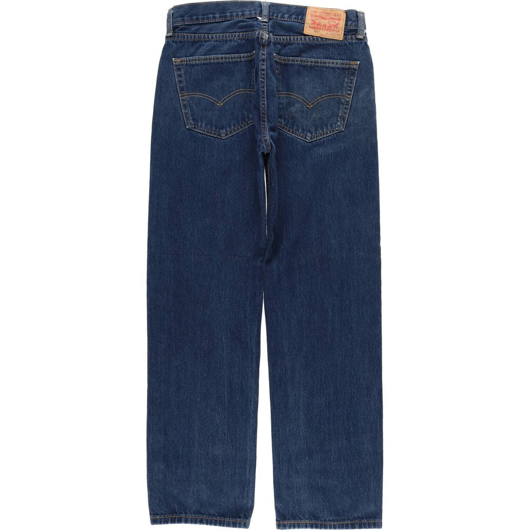 Levi's 505 tapered denim pants for men, size W34 cotton blue type Vintage Second Hand