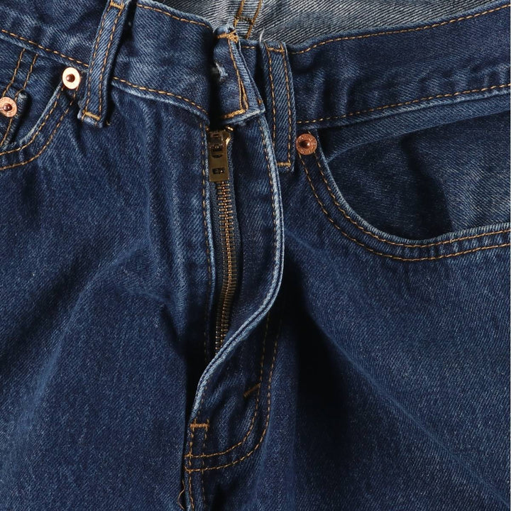 Levi's 505 tapered denim pants for men, size W34 cotton blue type Vintage Second Hand