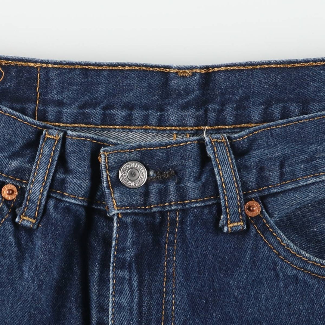 Levi's 505 tapered denim pants for men, size W34 cotton blue type Vintage Second Hand