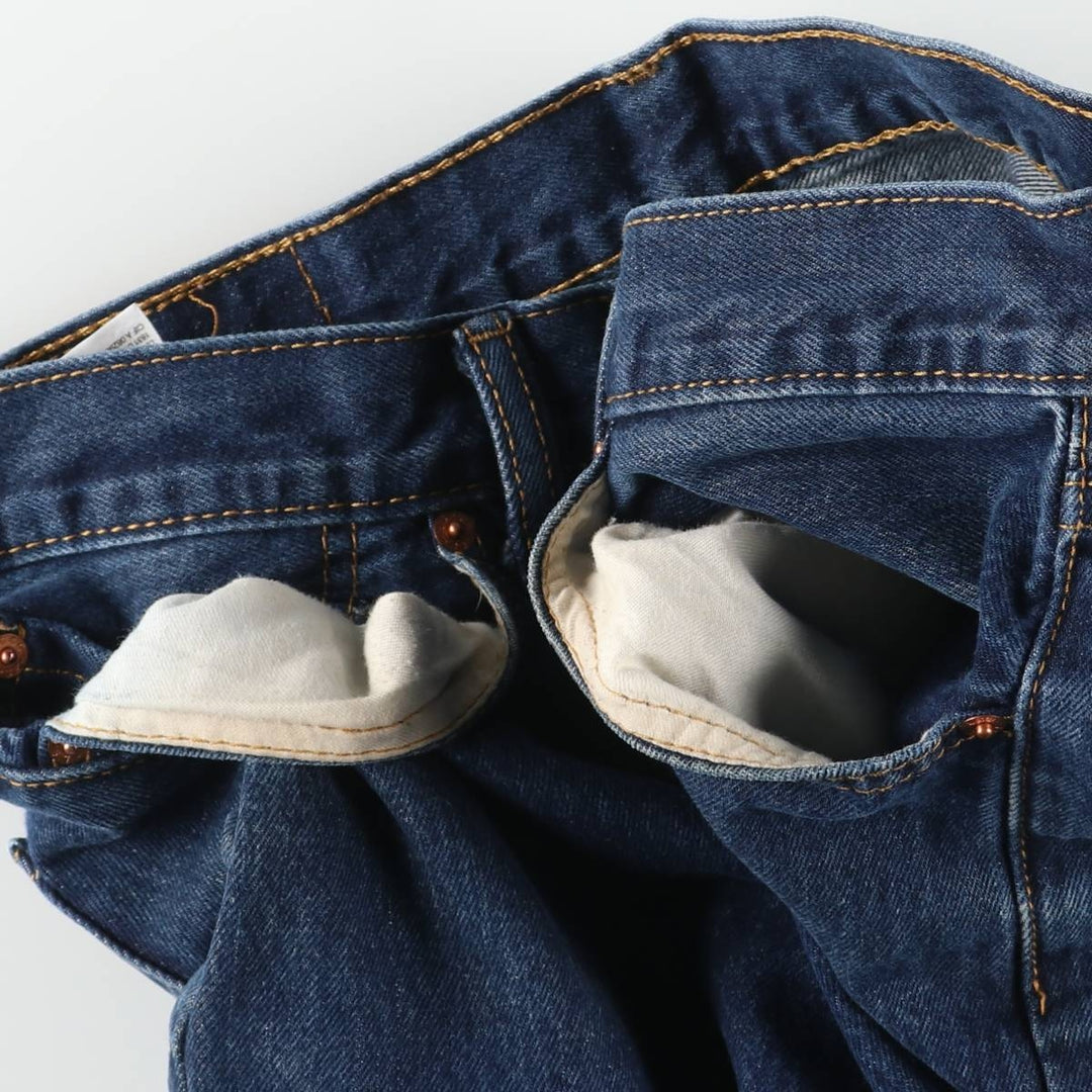 Levi's 505 tapered denim pants for men, size W34 cotton blue type Vintage Second Hand