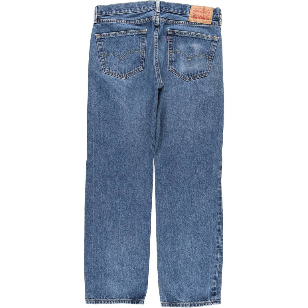 Levi's 505 tapered denim pants for men, size w36 cotton blue type Vintage Second Hand