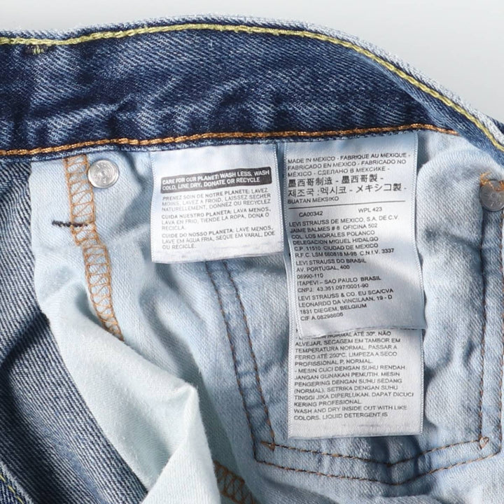 Levi's 505 tapered denim pants for men, size w36 cotton blue type Vintage Second Hand