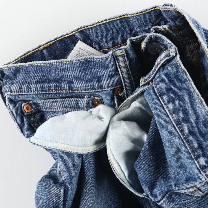 Levi's 505 tapered denim pants for men, size w36 cotton blue type Vintage Second Hand