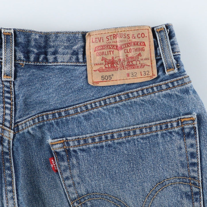 Levi's 505 REGULAR FIT tapered denim pants for men, size w31 cotton blue type Vintage Second Hand