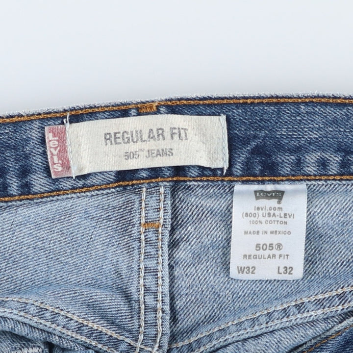 Levi's 505 REGULAR FIT tapered denim pants for men, size w31 cotton blue type Vintage Second Hand