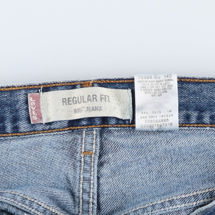 Levi's 505 REGULAR FIT tapered denim pants for men, size w31 cotton blue type Vintage Second Hand
