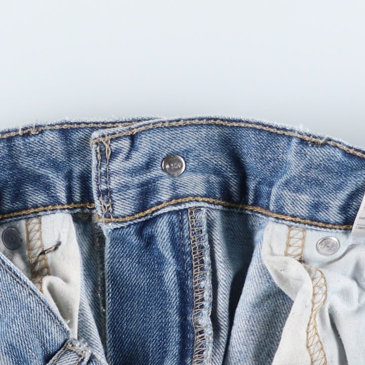 Levi's 505 tapered denim pants for men, size w37 cotton blue type Vintage Second Hand