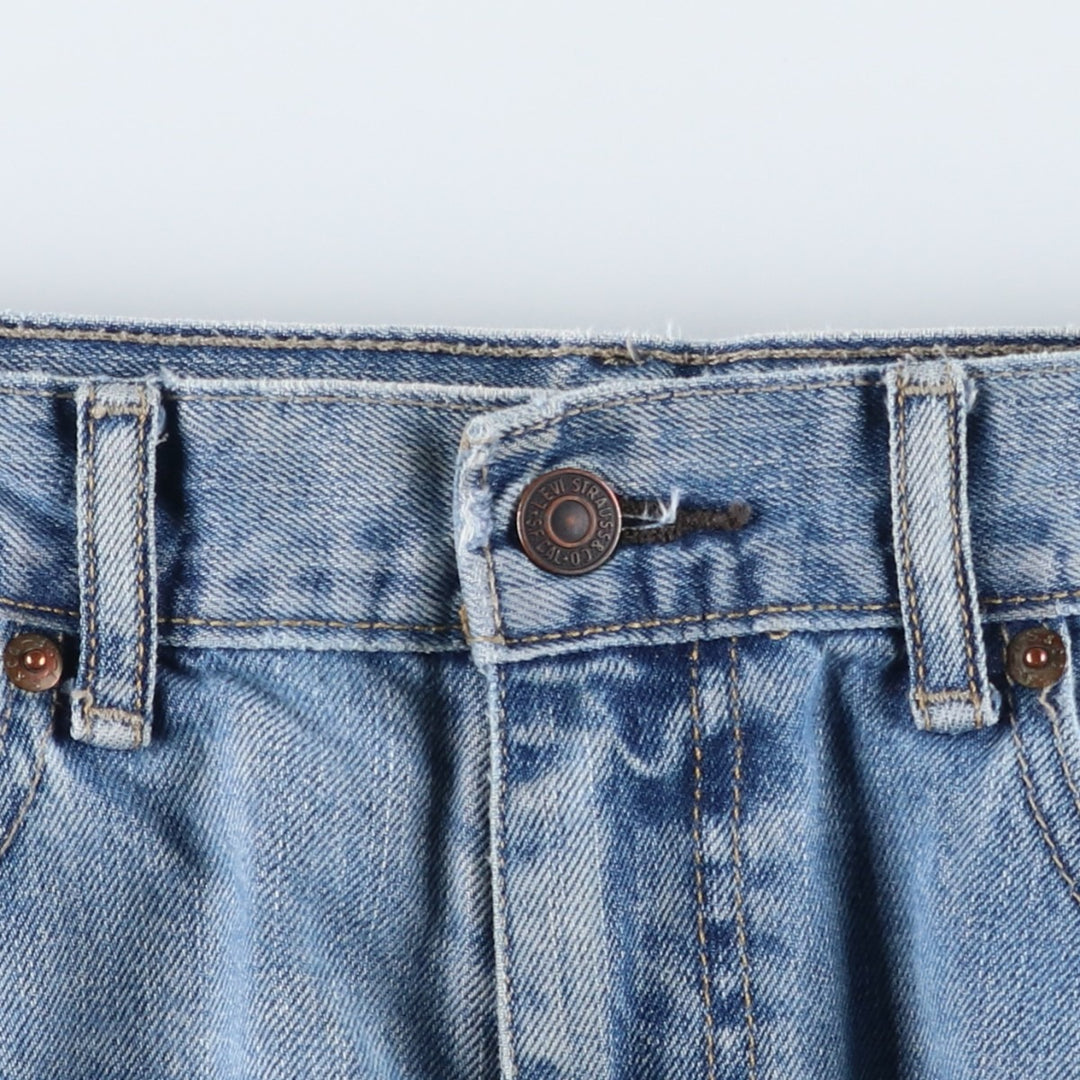 Levi's 505 tapered denim pants for men, size w37 cotton blue type Vintage Second Hand