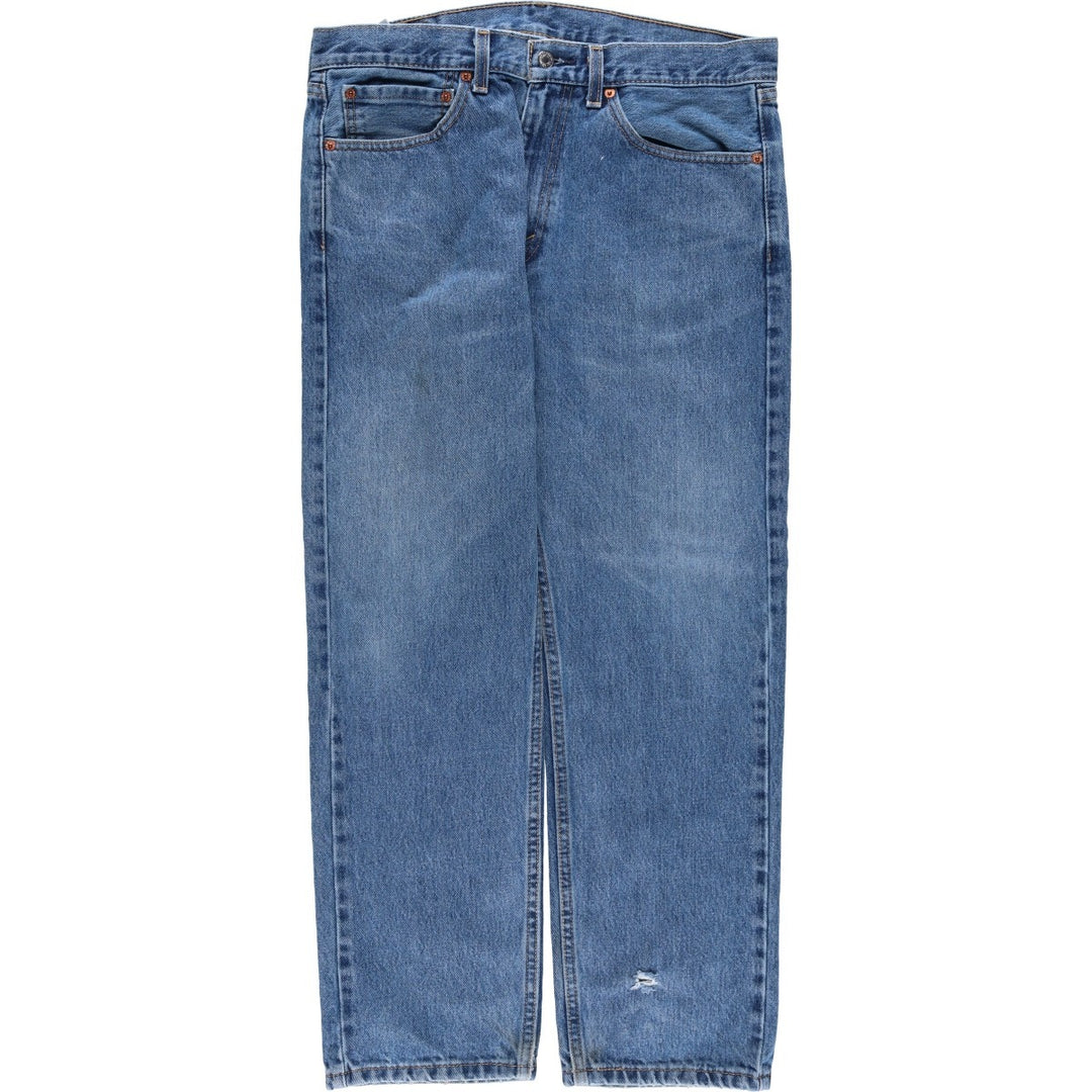 Levi's 505 tapered denim pants for men, size W34 cotton blue type Vintage Second Hand
