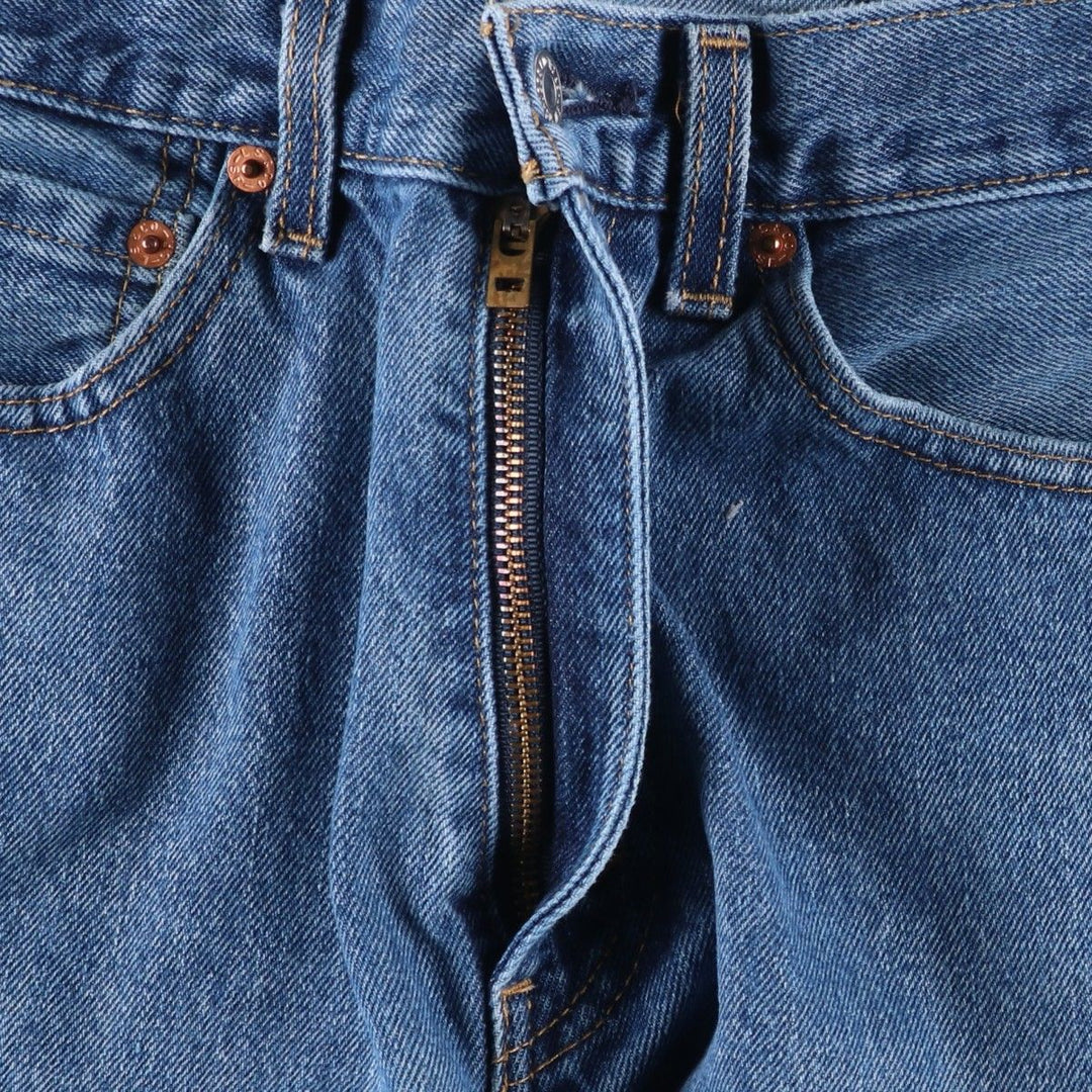 Levi's 505 tapered denim pants for men, size W34 cotton blue type Vintage Second Hand