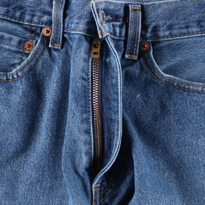 Levi's 505 tapered denim pants for men, size W34 cotton blue type Vintage Second Hand