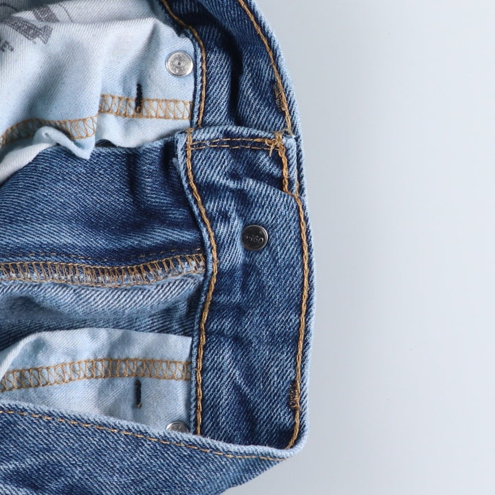 Levi's 505 tapered denim pants for men, size W34 cotton blue type Vintage Second Hand