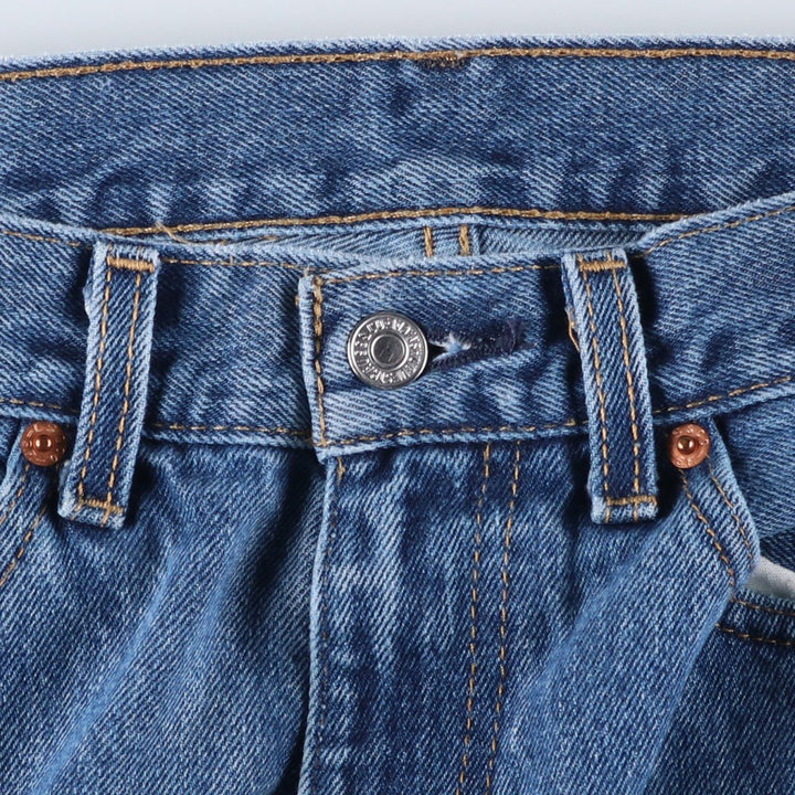 Levi's 505 tapered denim pants for men, size W34 cotton blue type Vintage Second Hand