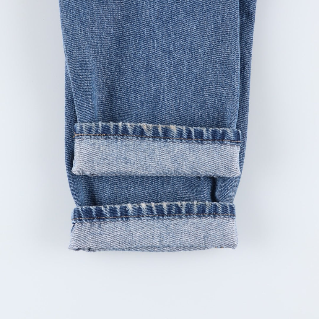 Levi's 505 tapered denim pants for men, size W34 cotton blue type Vintage Second Hand