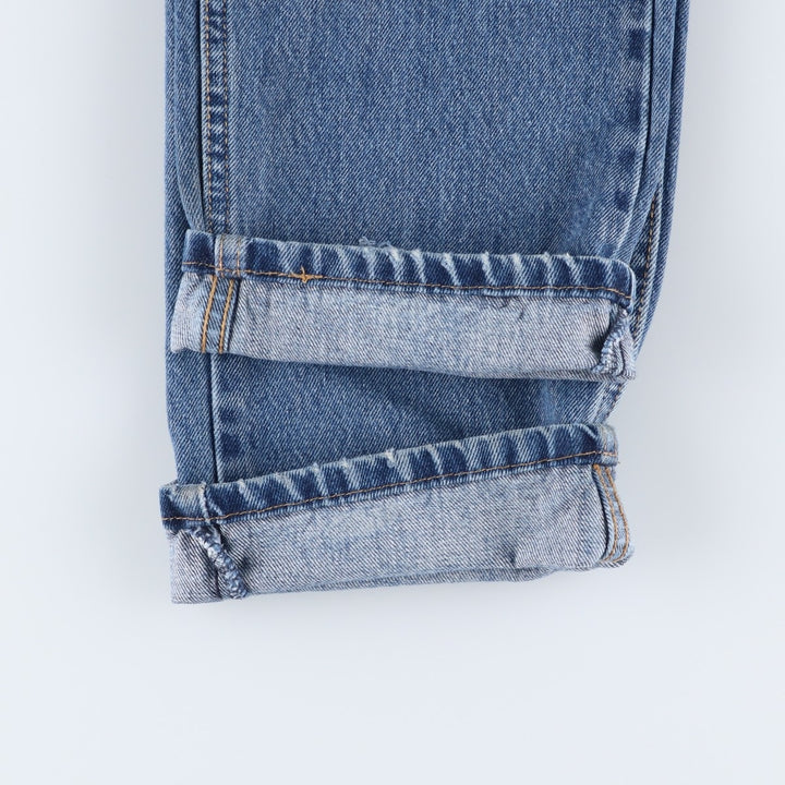 Levi's 505 tapered denim pants for men, size W34 cotton blue type Vintage Second Hand