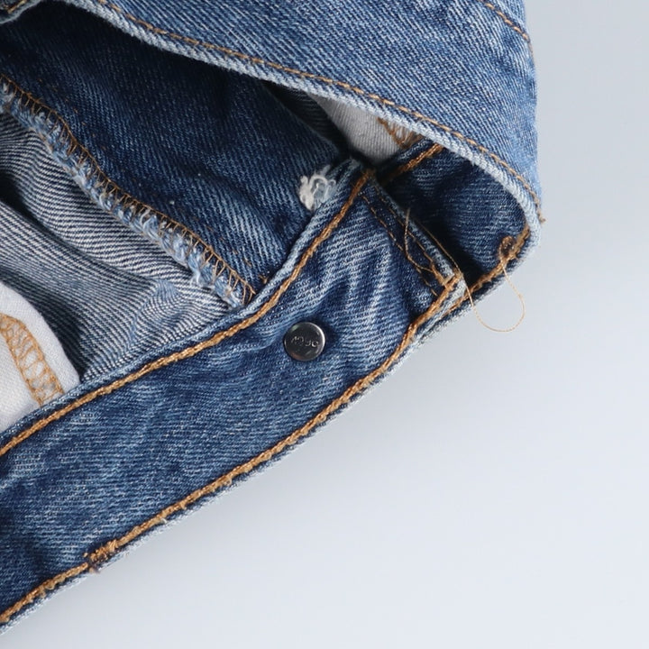 Levi's 505 tapered denim pants for men, size w37 cotton blue type Vintage Second Hand