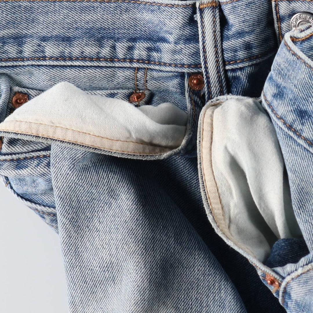 Levi's 505 tapered denim pants for men, equivalent to w35 cotton Blue type light blue Vintage Second Hand