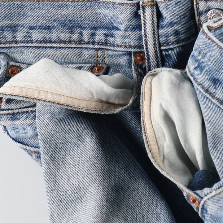 Levi's 505 tapered denim pants for men, equivalent to w35 cotton Blue type light blue Vintage Second Hand