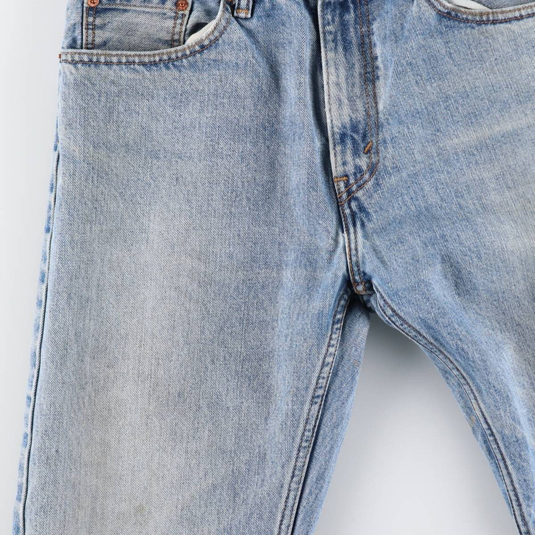 Levi's 505 tapered denim pants for men, equivalent to w35 cotton Blue type light blue Vintage Second Hand