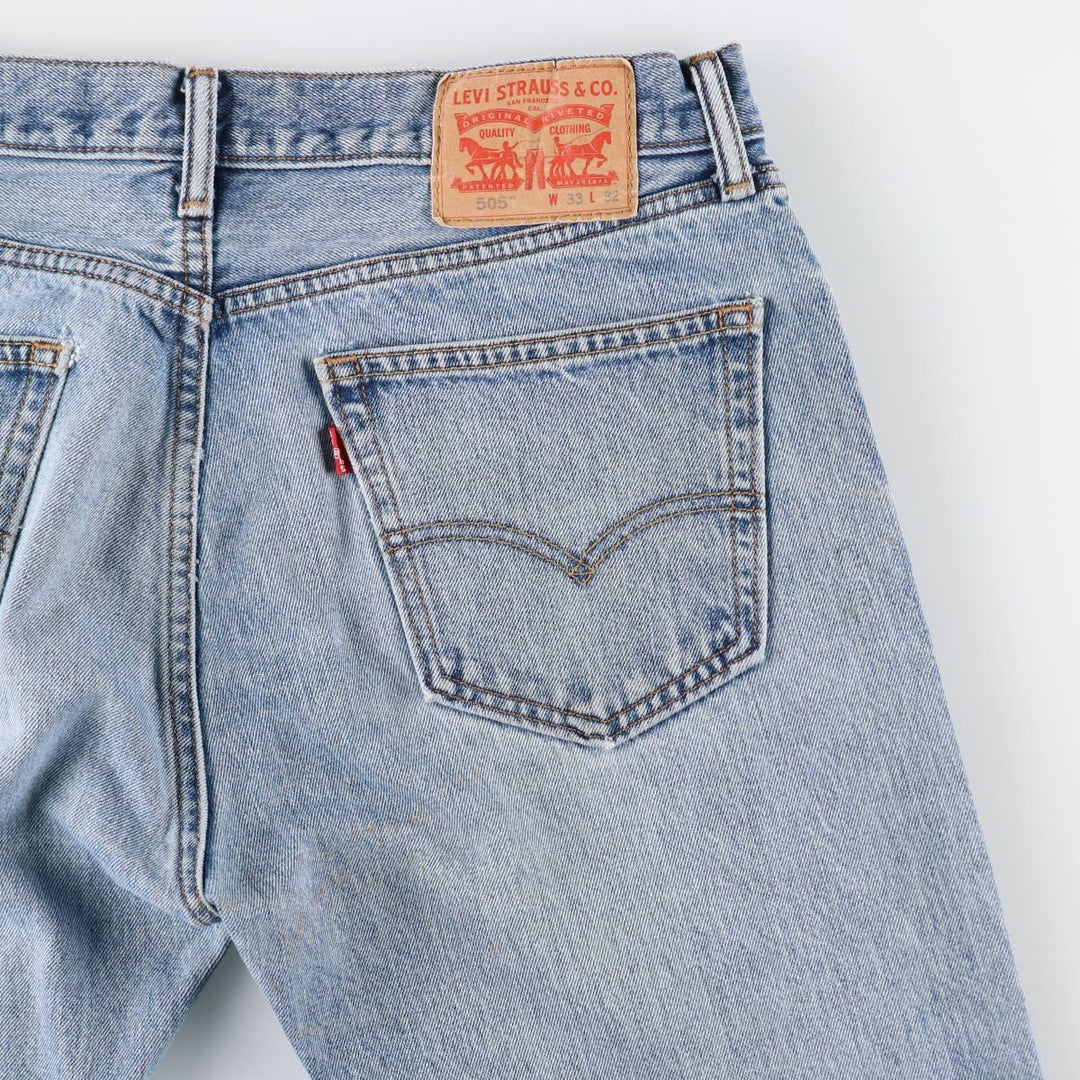Levi's 505 tapered denim pants for men, equivalent to w35 cotton Blue type light blue Vintage Second Hand