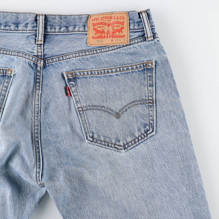 Levi's 505 tapered denim pants for men, equivalent to w35 cotton Blue type light blue Vintage Second Hand