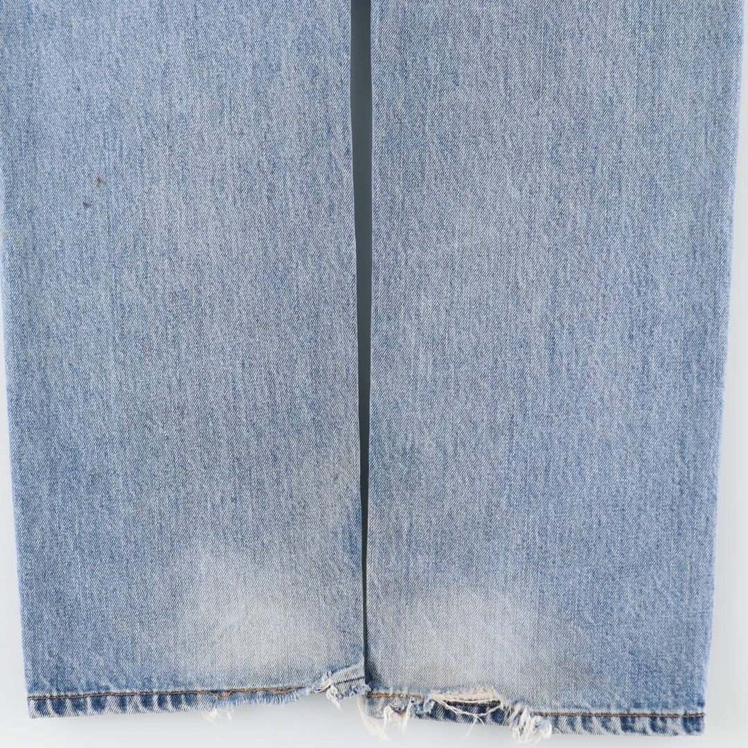 Levi's 505 tapered denim pants for men, equivalent to w35 cotton Blue type light blue Vintage Second Hand