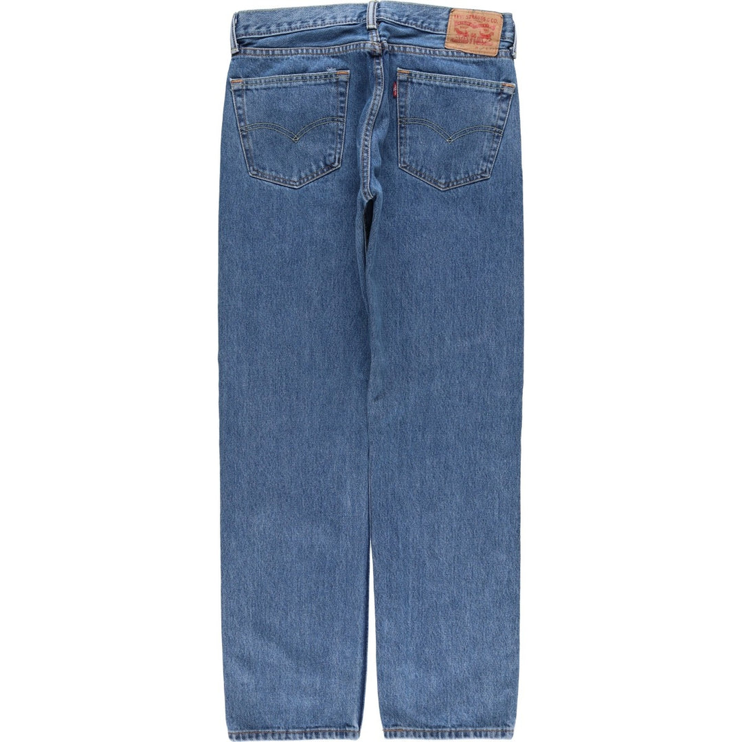 Levi's 505 tapered denim pants for men, size W33 cotton blue type Vintage Second Hand