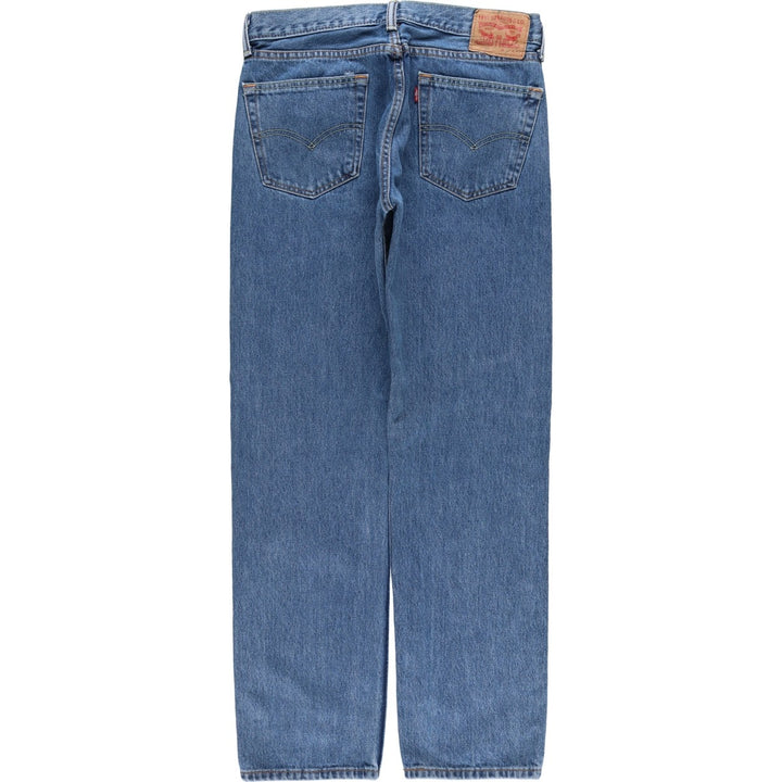 Levi's 505 tapered denim pants for men, size W33 cotton blue type Vintage Second Hand