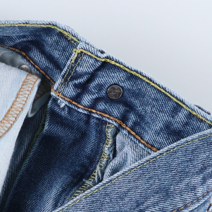 Levi's 505 tapered denim pants for men, size W33 cotton blue type Vintage Second Hand