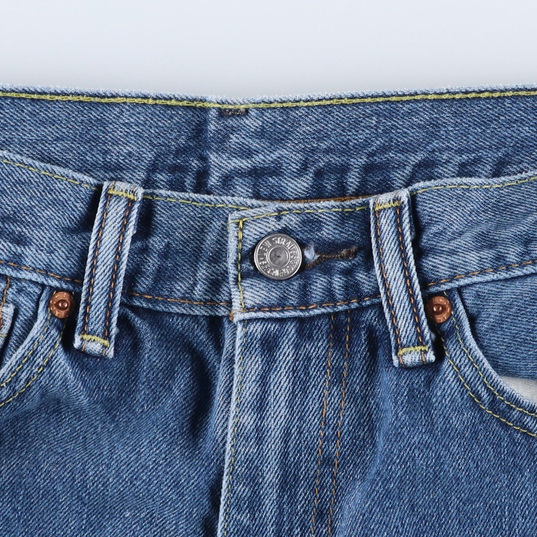 Levi's 505 tapered denim pants for men, size W33 cotton blue type Vintage Second Hand