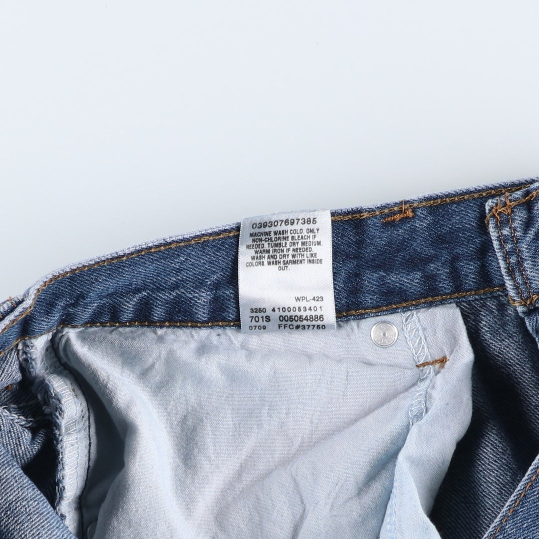 00'S Levi's 505 REGULAR FIT tapered denim pants for men, size w34 cotton blue type Vintage Second Hand
