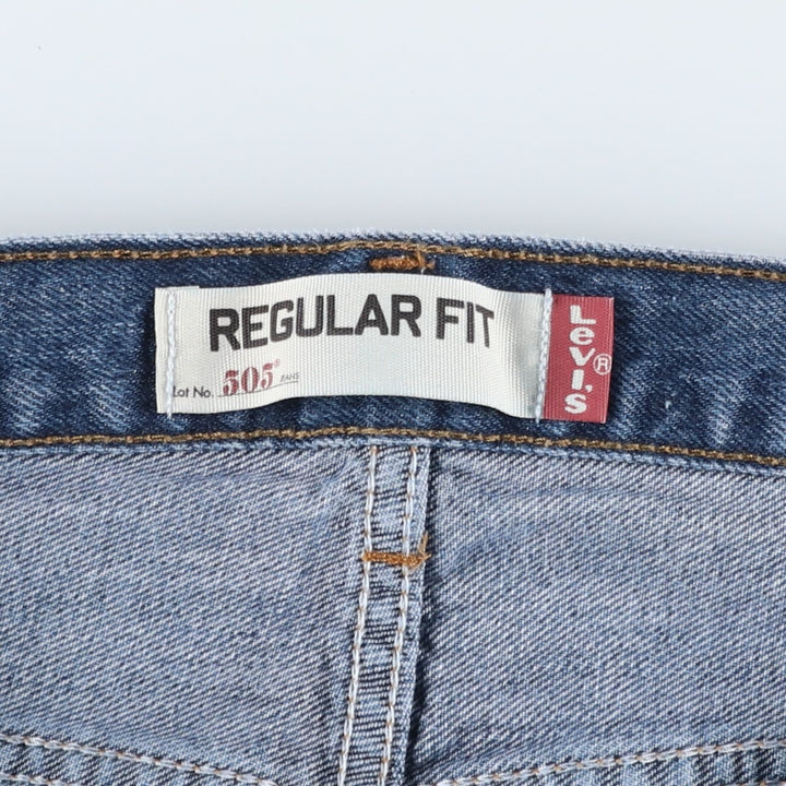 00'S Levi's 505 REGULAR FIT tapered denim pants for men, size w34 cotton blue type Vintage Second Hand