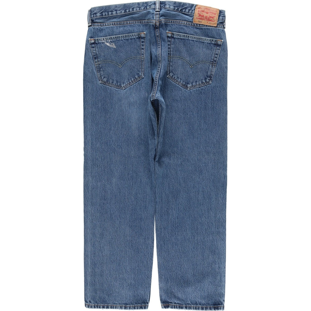 Levi's 505 tapered denim pants for men, size w37 cotton blue type Vintage Second Hand