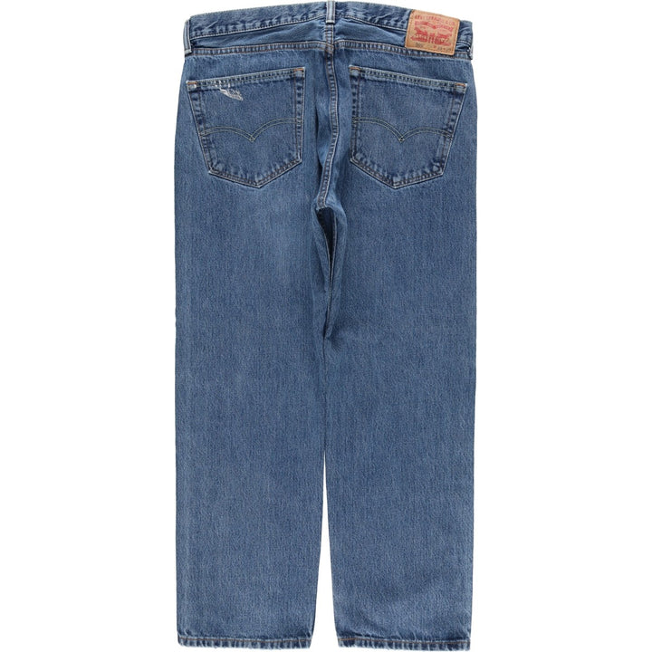 Levi's 505 tapered denim pants for men, size w37 cotton blue type Vintage Second Hand
